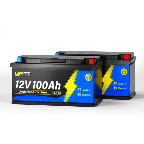 2 Stück WattCycle 12V 100Ah Lithium Batterien Wohnmobil