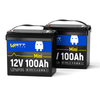 2 Stück WattCycle 12V 100Ah Mini LiFePO4 Batterien