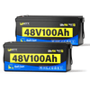 2 Stück WattCycle 48V 100Ah LiFePO4 Antriebsbatterie für Golf-Cart