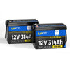 2 Stück WattCycle LiFePO4 12V 314Ah Mini Lithium Batterie mit Bluetooth Überwachung & Heizung