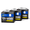 3 Stück WattCycle 12V 100Ah LiFePO4 Batterien
