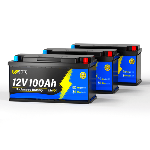 3 Stück WattCycle 12V 100Ah Lithium Batterien Wohnmobil
