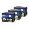 3 Stück WattCycle 12V 314Ah Mini Lithium Batterien
