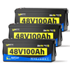 3 Stück WattCycle 48V 100Ah LiFePO4 Antriebsbatterie für Golf-Cart