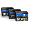 3 Stück WattCycle LiFePO4 12V 314Ah Mini Lithium Batterie mit Bluetooth Überwachung & Heizung
