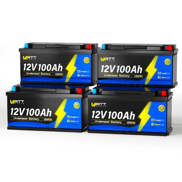 4 Stück WattCycle 12V 100Ah Lithium Batterien Wohnmobil