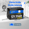 Größe und Gewicht von WattCycle LiFePO4 12V 314Ah Mini Lithium Batterie (Arctic Version) mit Bluetooth Überwachung & Heizung