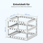Größe von WattCycle Erdbebensicherer Modularer 2-Stufen-Batterieschrank