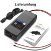 Lieferumfang von WattCycle 12V 20A Batterieladegerät mit Kunststoffgehäuse