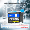 Niedertemperaturschutz von WattCycle 12V 100Ah LiFePO4 Batterie