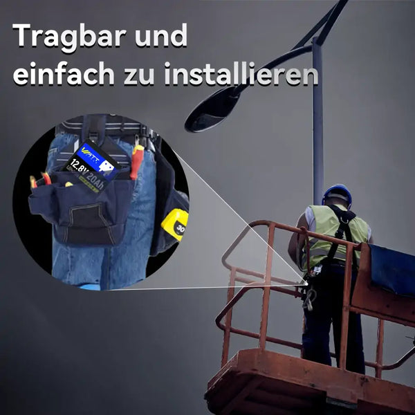 Tragbare WattCycle Kleine Batterie 12V 20Ah Lithium-Ion Akku