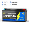 WattCycle 12V 100Ah Dual Purpose LiFePO4 Batterie, Starter- & Versorgungsbatterie mit Bluetooth und Heizung (1200 CCA)