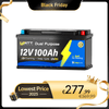 WattCycle 12V 100Ah Dual Purpose LiFePO4 Batterie, Starter- & Versorgungsbatterie mit Bluetooth und Heizung (1200 CCA) im Black Friday Angebot