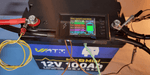 WattCycle 12V 100Ah LiFePO4 Mini Batterie mit Bluetooth beim Kapazitätstest