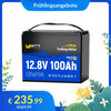 WattCycle 12V 100Ah Lithium Smart Batterie mit 120A BMS im Frühlingsangebot