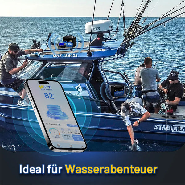 WattCycle 12V 100Ah Lithium Smart Batterie mit Bluetooth