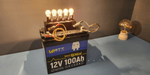 WattCycle 12V 100Ah Mini LiFePO4 Smart Batterie für Notlampen