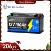 12V 100Ah Untersitz LiFePO4 Batterie mit Bluetooth (DIN H8, L5), ECE R10 zertifiziert!