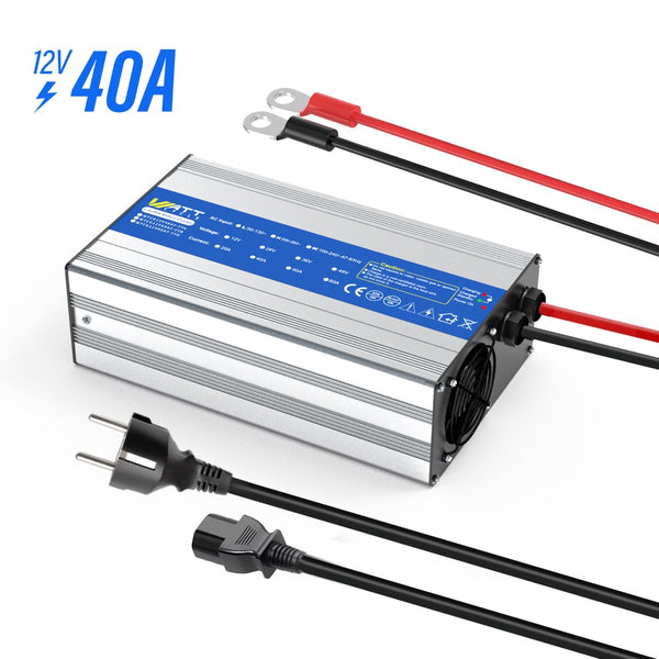 WattCycle 12V 40A LiFePO4 Batterie Ladegerät