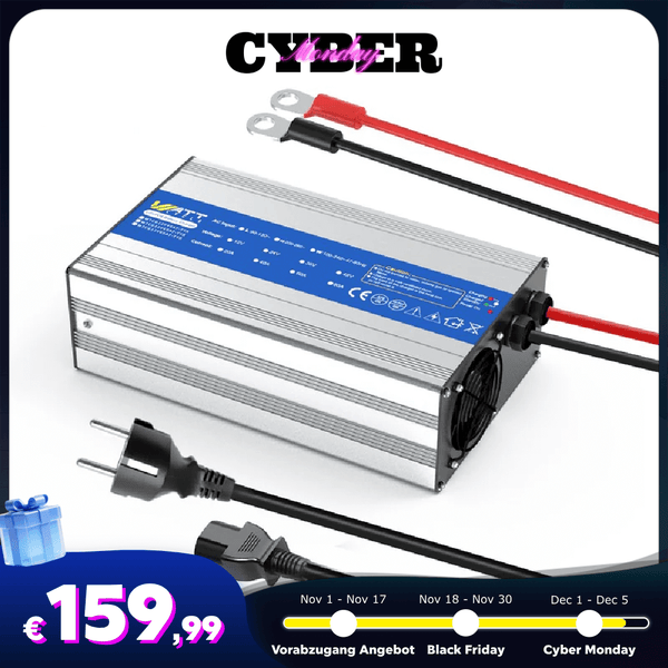 WattCycle 12V 40A LiFePO4 Batterie Ladegerät für LiFePO4 12V im Cyber Monday Angebot