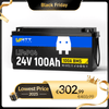 WattCycle 24V LiFePO4 Solarbatterie 100Ah, LiFePO4 für Solar, Wohnmobile & Marine im Black Friday Angebot