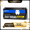 WattCycle 24V LiFePO4 Solarbatterie 100Ah, LiFePO4 für Solar, Wohnmobile & Marine im Black Friday Vorverkaufsangebot
