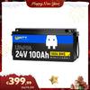 WattCycle 24V LiFePO4 Solarbatterie 100Ah, LiFePO4 für Solar, Wohnmobile & Marine im Neujahrsspecial