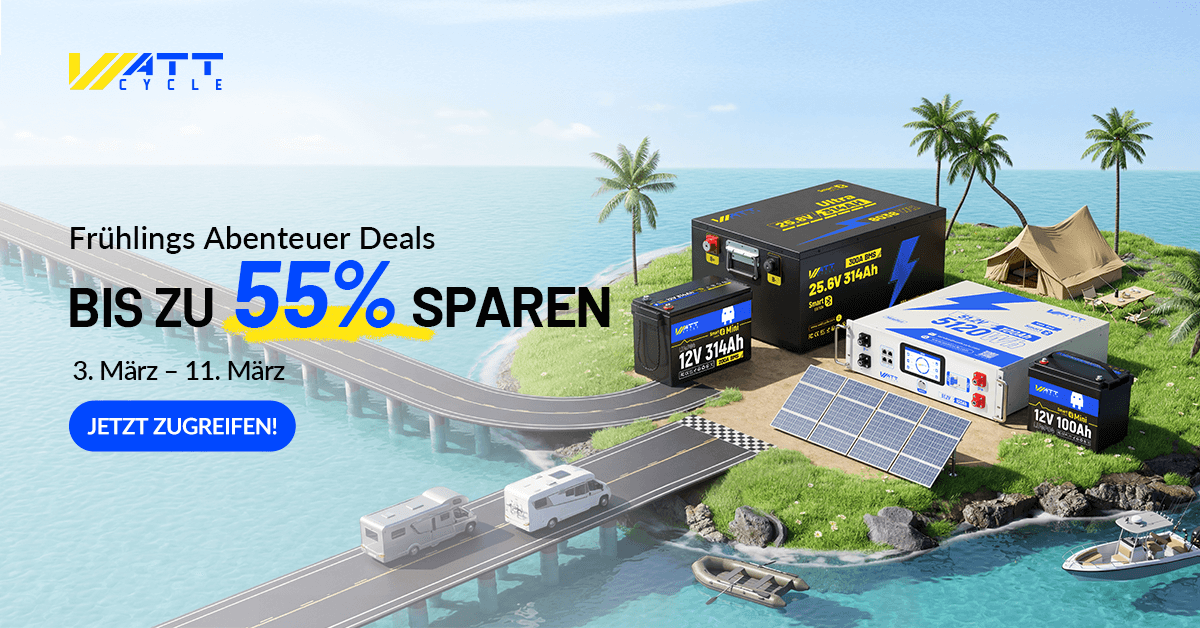 WattCycle® LiFePO4 Batterie, deine Lösung für autarke Stromverlösung – WattCycle-Deutschland