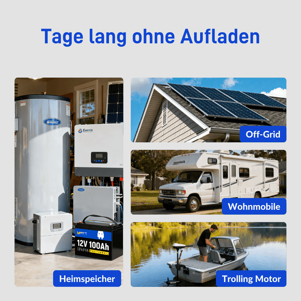WattCycle LiFePO4 12V 100Ah Batterie für Multi-Anwendung