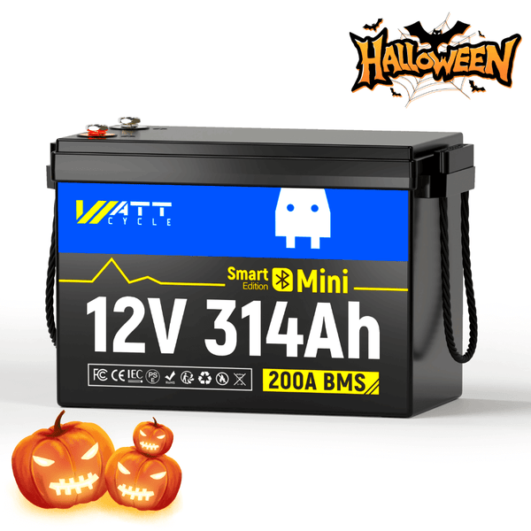 WattCycle LiFePO4 12V 314Ah Mini Lithium Batterie mit Bluetooth Überwachung, LiFePO4 für Wohnmobile, Solar & Marine im Halloween LiFePO4 Angebote