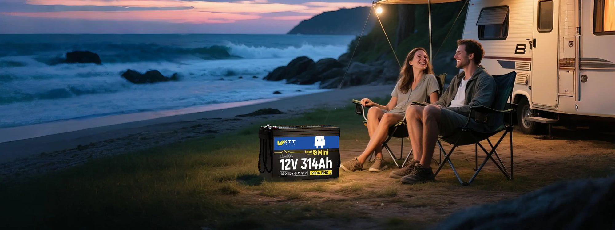 WattCycle LiFePO4 12V 314Ah Mini Lithium Batterie mit Bluetooth Überwachung