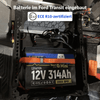 WattCycle LiFePO4 12V 314Ah Mini Lithium Batterie mit Bluetooth im Ford Transit eingebaut