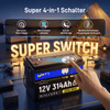 WattCycle LiFePO4 12V 314Ah Mini Super Batterie mit 4-in-1-Schalter