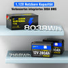 WattCycle LiFePO4 12V 628Ah Ultra Lithium Batterie mit 8038Wh vs. 2 WattCycle LiFePO4 12V 280Ah Mini Smart Batteren mit 7168Wh
