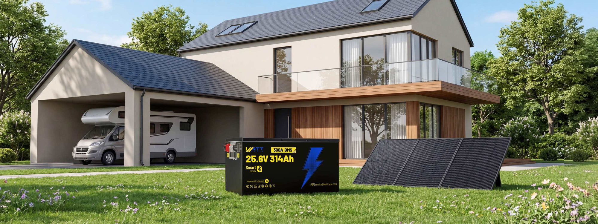 WattCycle LiFePO4 24V 314Ah Ultra Lithium Batterie ideal für Heimspeicher, Solaranlage, Inselanlage usw.