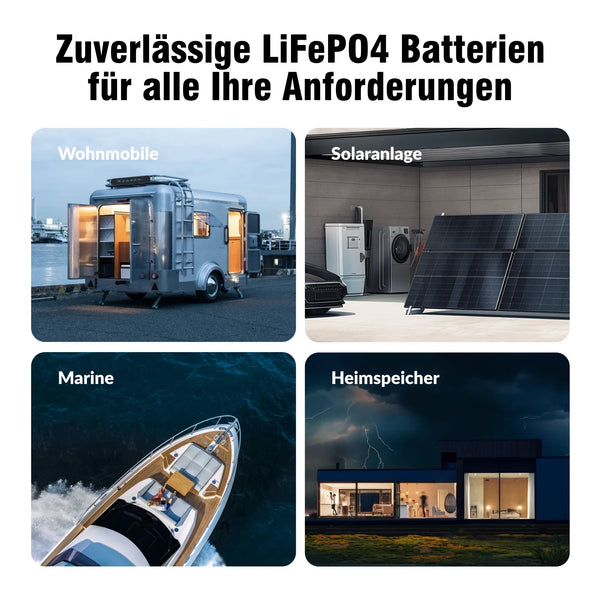 WattCycle LiFePO4 für Wohnmobile, Solar, Marine usw.