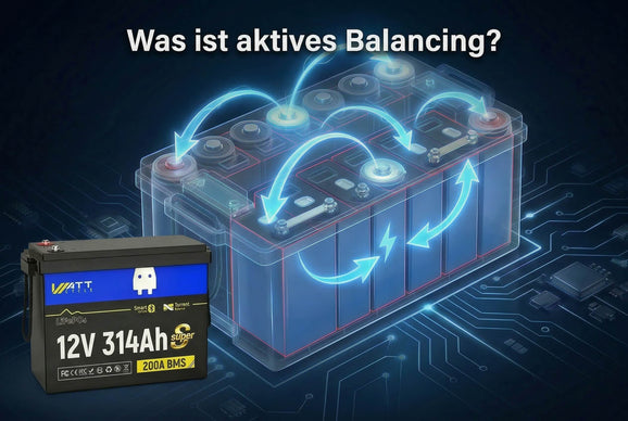 Was ist aktives Balancing in LiFePO4 Batterien und warum setzt WattCycle es ein?