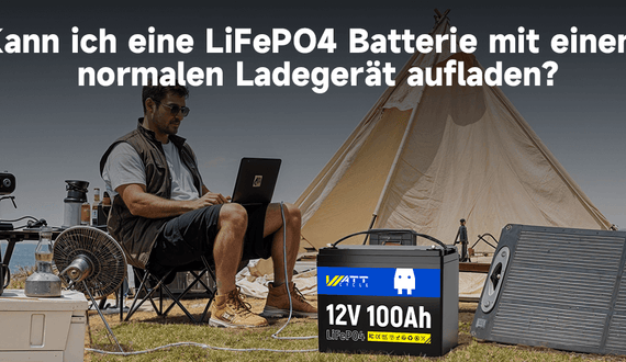 WattCycle LiFePO4 12V 100Ah Batterie — Kann ich eine LiFePO4 Batterie mit einem normalen Ladegerät aufladen?