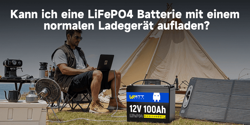WattCycle LiFePO4 12V 100Ah Batterie — Kann ich eine LiFePO4 Batterie mit einem normalen Ladegerät aufladen?