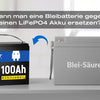 Kann man eine Bleibatterie gegen einen LiFePO4 Akku ersetzen?