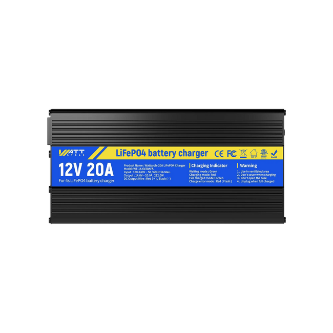 12V 20A Batterieladegerät mit Aluminiumgehäuse
