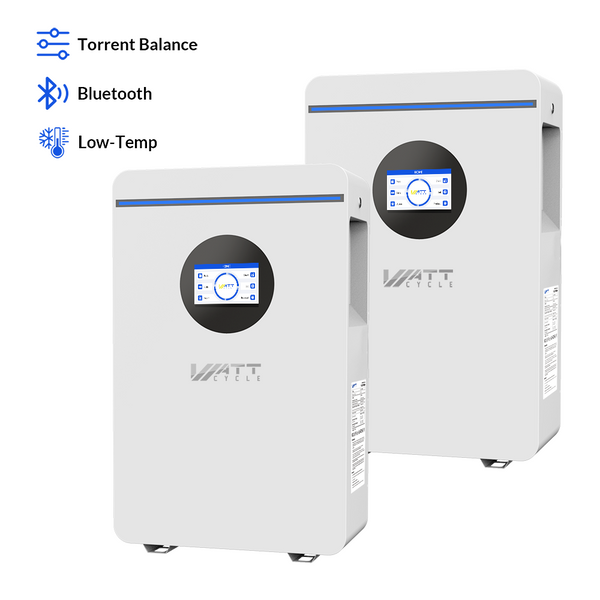 2 Stück WattCycle NextGen 51,2V 100Ah 5kWh Wandmontage LiFePO4 Solarbatterien, Solar Speicherbatterie​