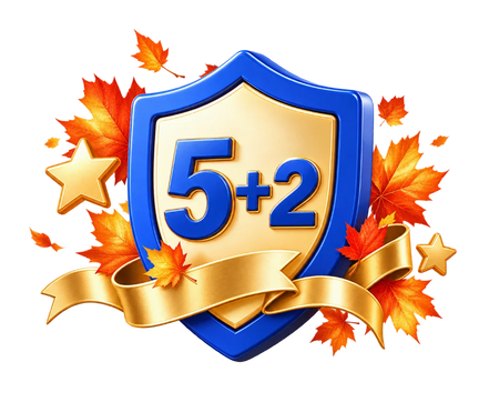 5+2 Jahre Produktgarantie