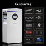 Lieferumfang von WattCycle 48V 314Ah 16kWh LiFePO4 Batteriespeicher