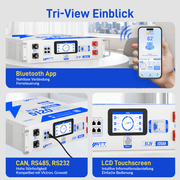 Tri-Veiw Einblick von WattCycle NextGen 51,2V 100Ah LiFePO4 19 Zoll Rack Batterie