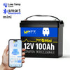 WattCycle 100Ah LiFePO4 12V Mini Smart Batterie mit Bluetooth Überwachung​