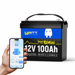 WattCycle 100Ah LiFePO4 12V Mini Smart Batterie mit Bluetooth Überwachung​