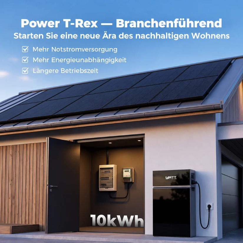 WattCycle 10 kWh AC-Speicher für PV-Anlagen mit hoher Energieunabhängigkeit und zuverlässiger Notstromversorgung