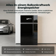 WattCycle 10 kWh AC-Speicher mit 2500 W AC-Leistung als All-in-One-Speicher für Balkonkraftwerke