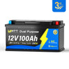12V 100Ah Dual Purpose LiFePO4 Batterie mit Bluetooth und Heizung (1200 CCA & DIN H8, L5)